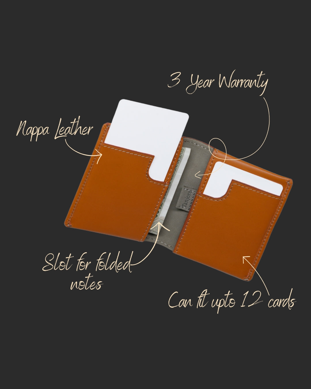 Compact Sleeve Nappa Leather Wallet