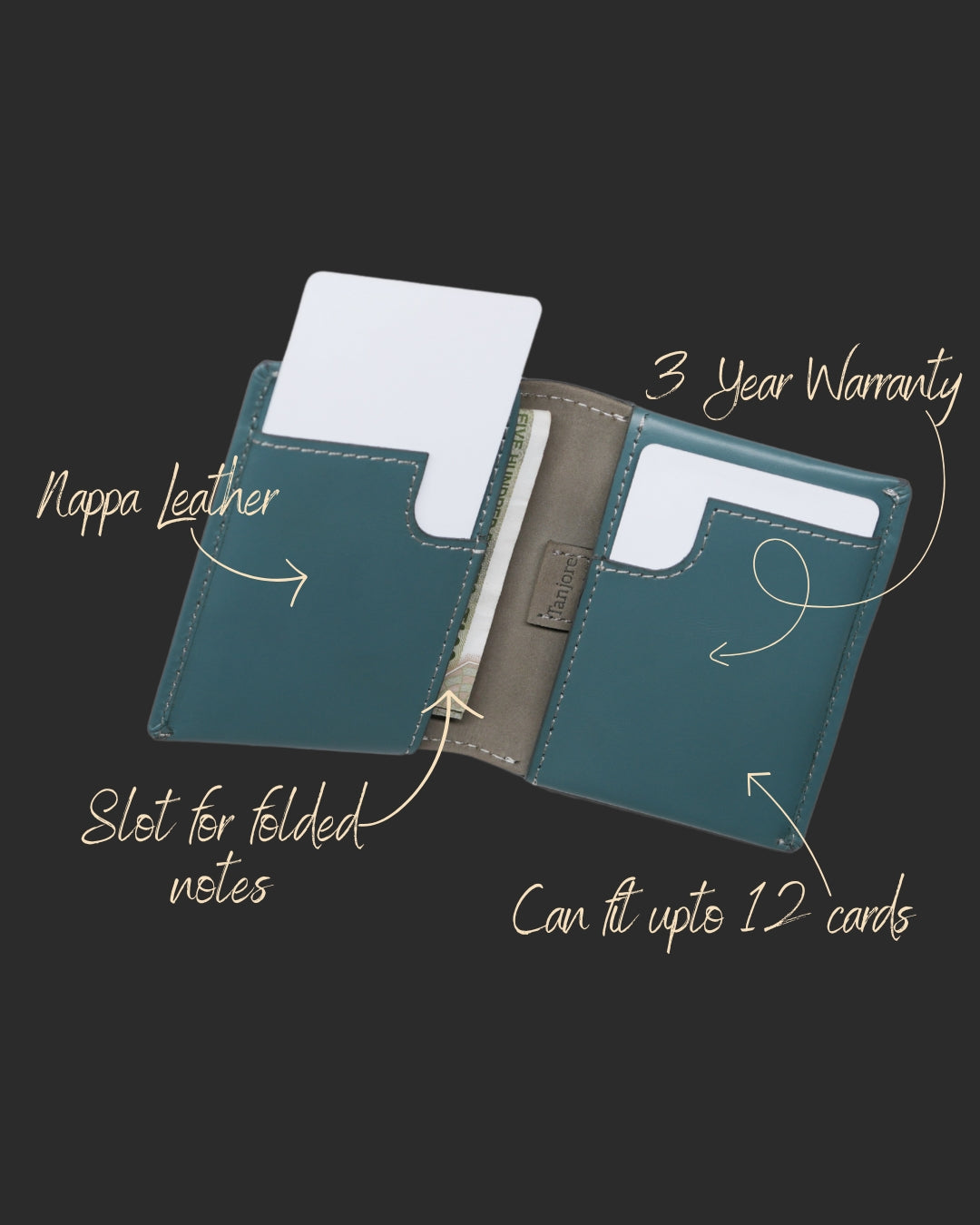 Compact Sleeve Nappa Leather Wallet