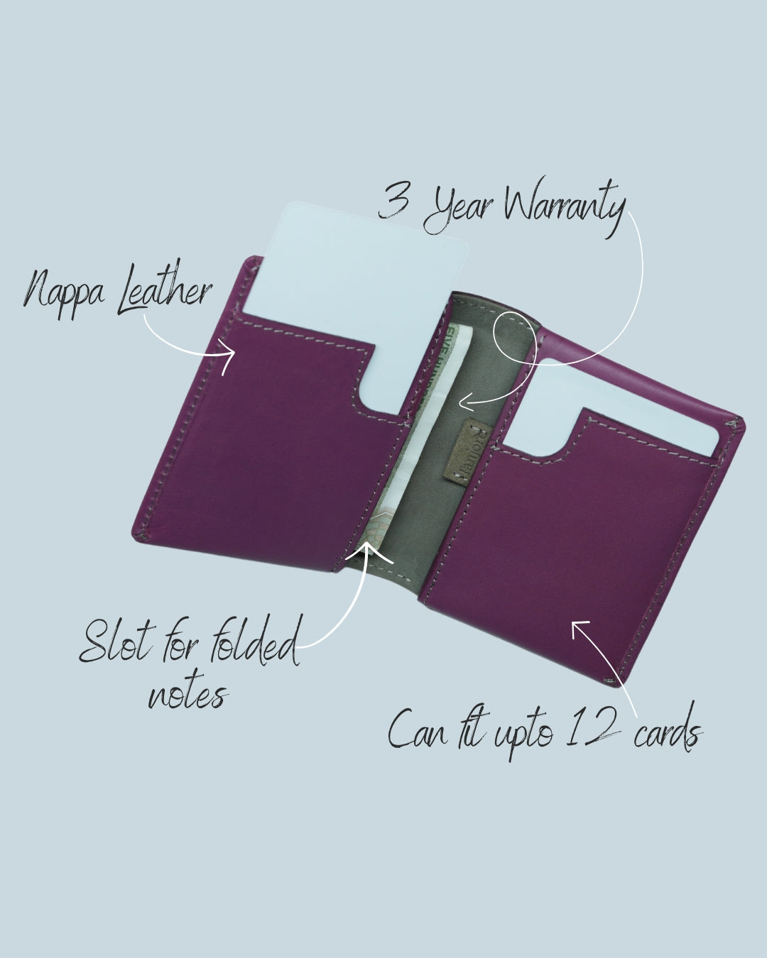 Compact Sleeve Nappa Leather Wallet