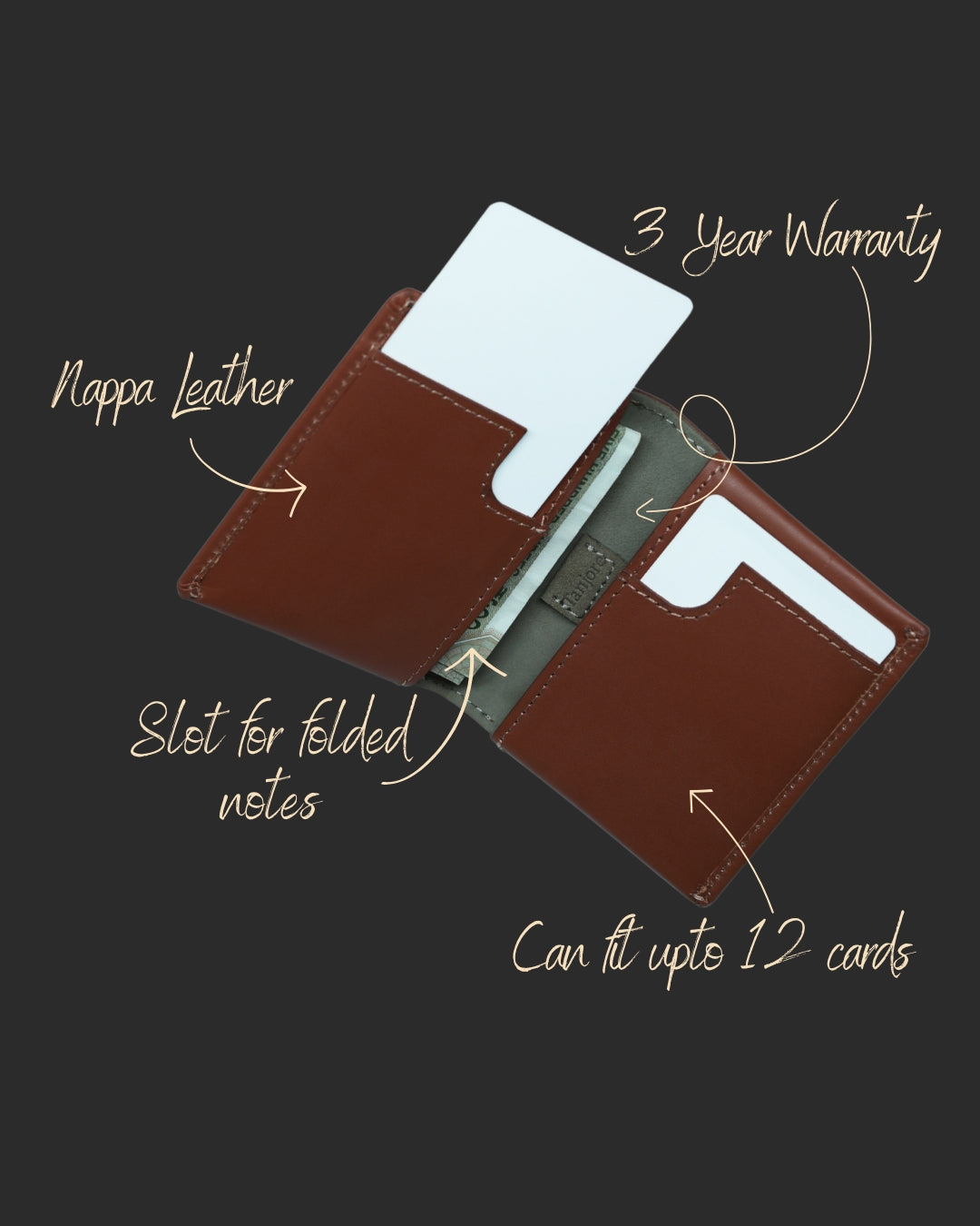 Compact Sleeve Nappa Leather Wallet