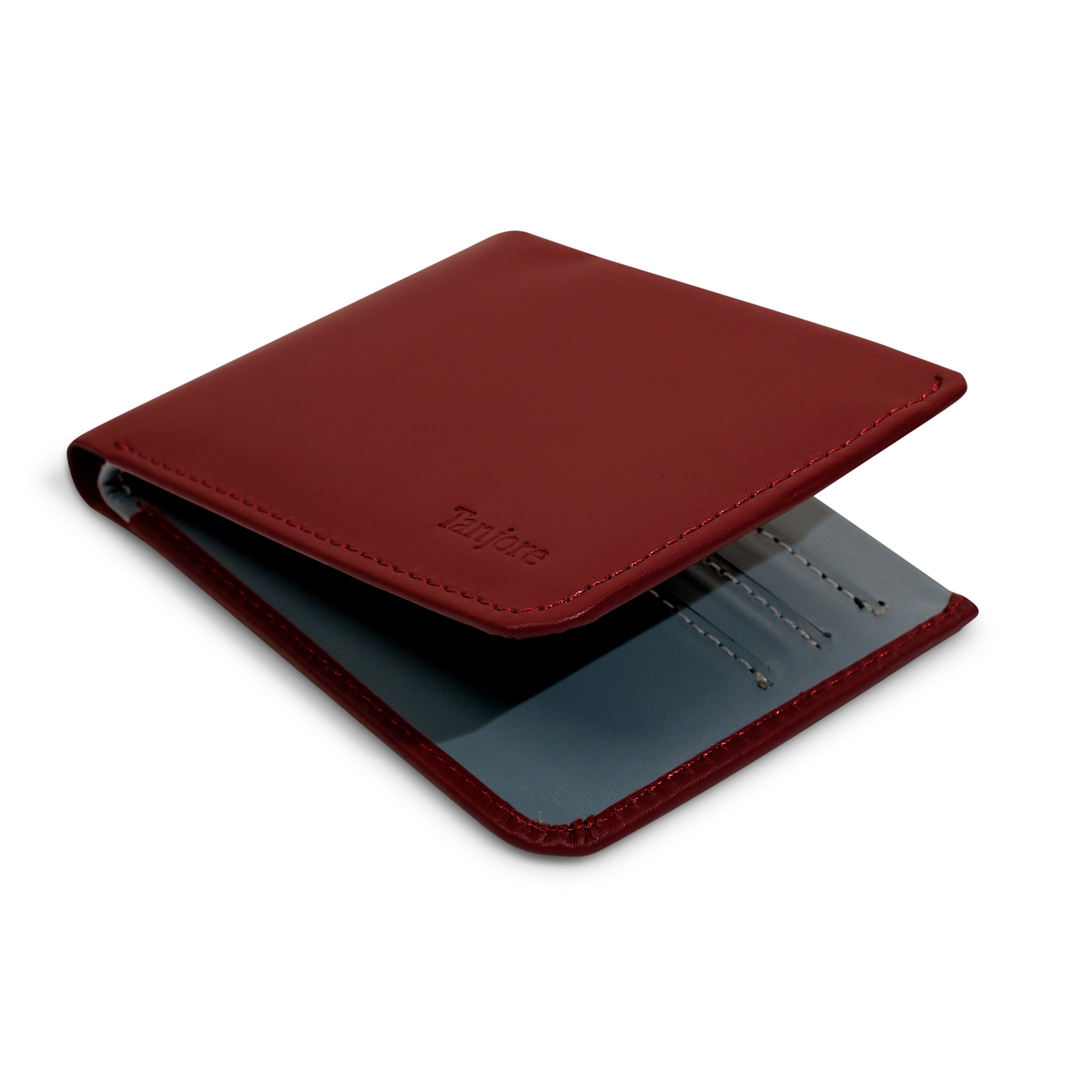 Angled perspective of the Modern Classic 2.0 in Plum. Shows the soft Full Grain Nappa Leather texture and Slim Profile design backed by a 3 year warranty.