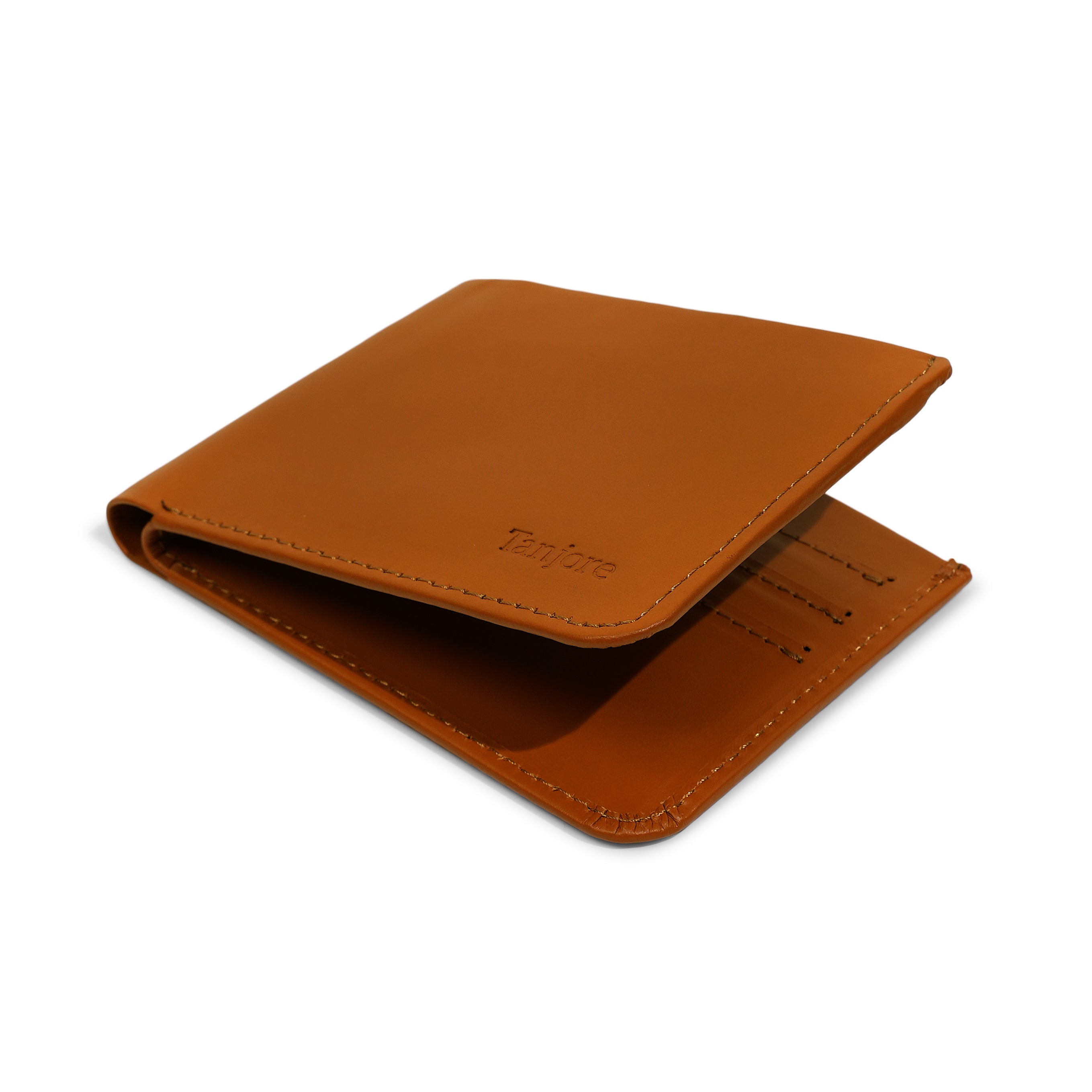 Angled perspective of the Modern Classic 2.0 in Tan. Shows the soft Full Grain Nappa Leather texture and Slim Profile design backed by a 3 year warranty.