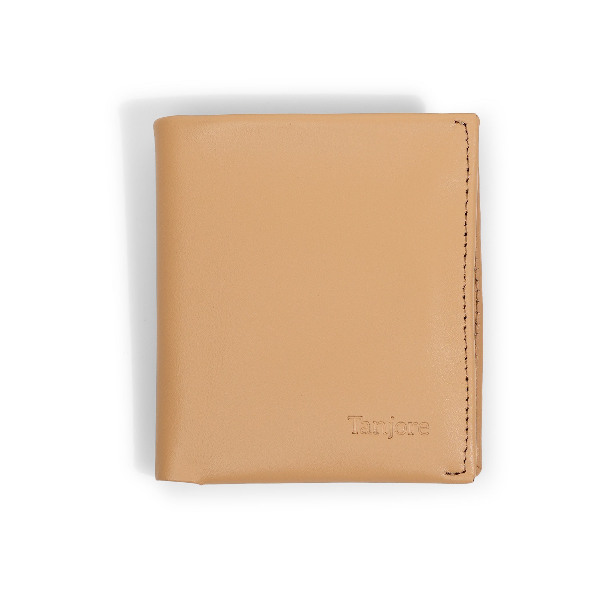 Front view of the Tanjore Reserve Sleeve in Clay. A Slim Profile wallet crafted from Full Grain Nappa Leather featuring RFID protection.